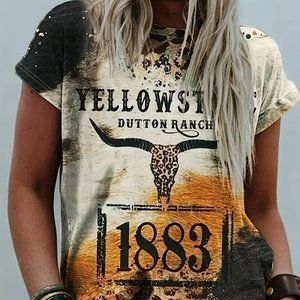 NWT Yellowstone Dutton Ranch - 1883 Short Sleeve Tee Shirt XXL fits XL